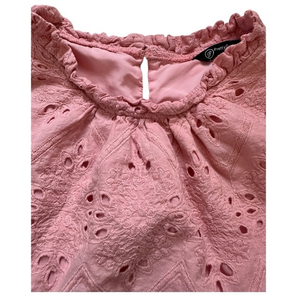 PrettyGarden Dressy Casual Embroidered Long Puff Sleeve Eyelet Blouse, sz XXL - Picture 6 of 9